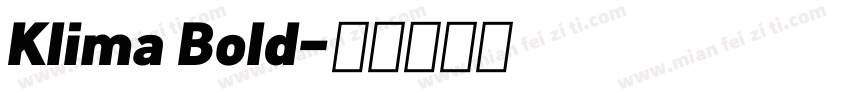 Klima Bold字体转换